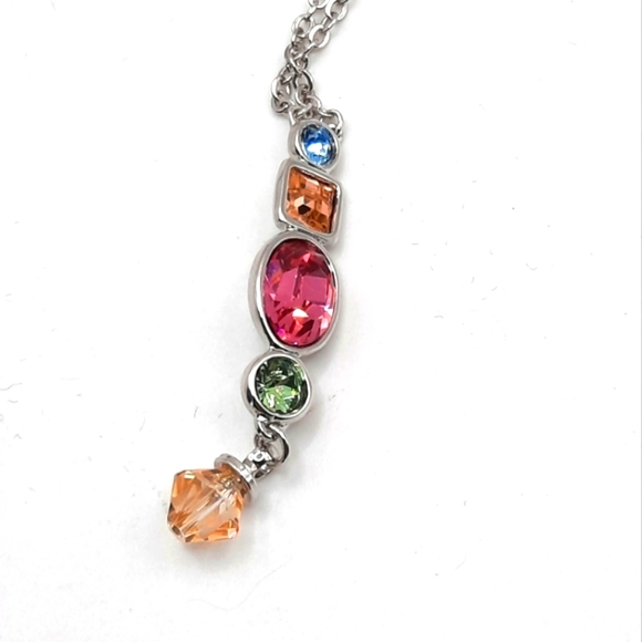 New Gumdrop Swarovski Crystals adjustable necklace - Picture 7 of 11